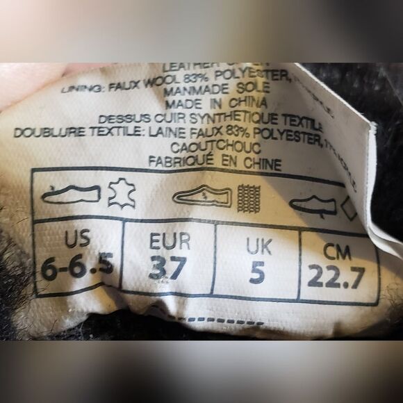 Pajar Women's Short Black Leather Winter Boots Size 37 - Picture 11 of 14